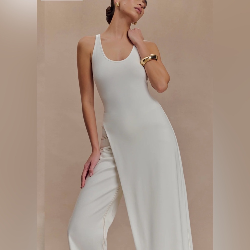 Longline Racerback Top - White
